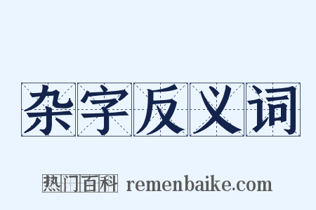 杂字反义词是什么意思的图片